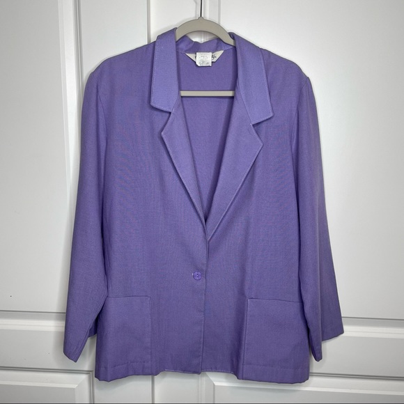VINTAGE Two Twenty Collection USA Made Purple Jacket Size Medium - Picture 2 of 8